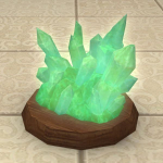 Grüner Naturkristall