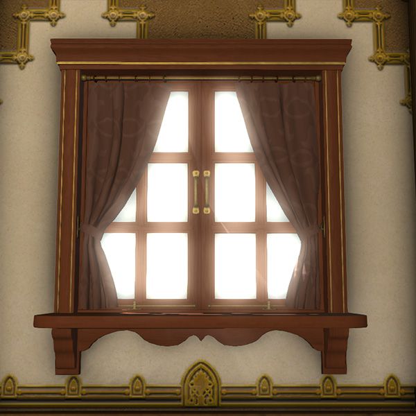 „Fenster mit Vorhängen“-Imitation